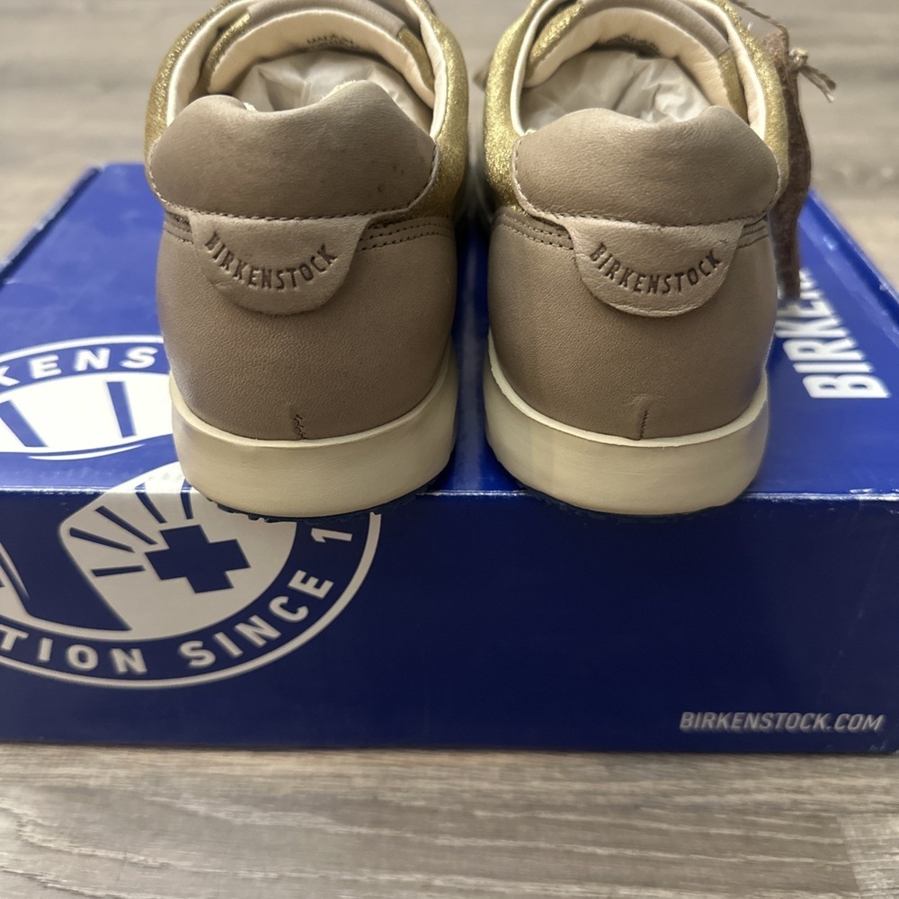Women's Size 7 EU 38 Birkenstock Manitoba Metallic Cappuccino Luna Sneaker - Picture 4 of 7